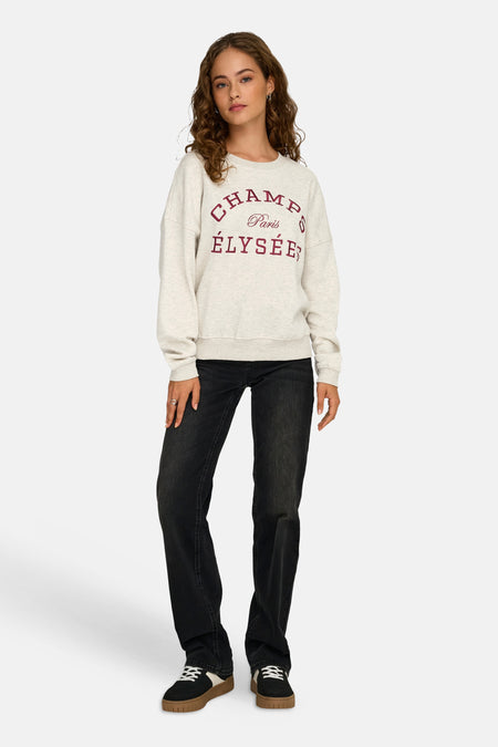 Sweater met ronde hals ecru - JDY