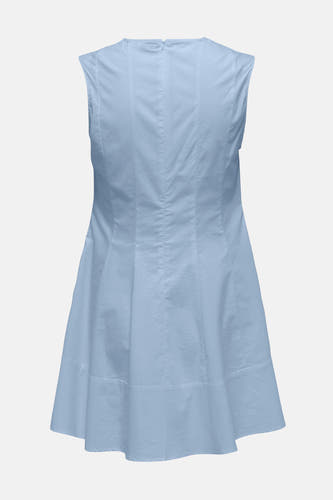 Blauwe kleedje zonder mouwen van ONLY, met een effen kleur en een blinde ritssluiting op de rug.
