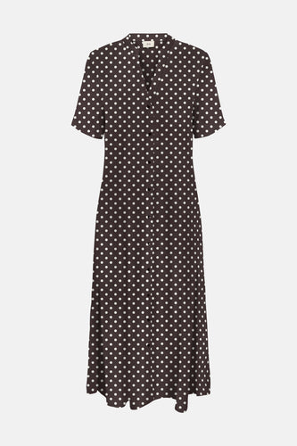 Kleedje met korte mouwen - bruin