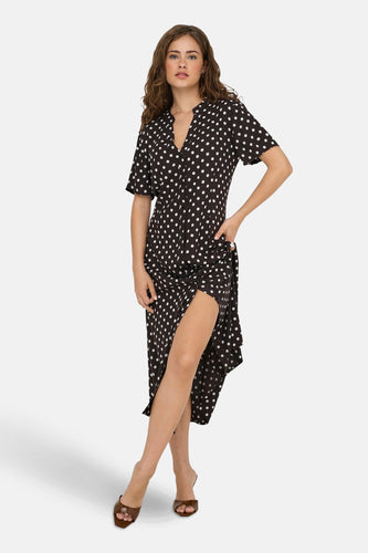 Kleedje met korte mouwen - bruin