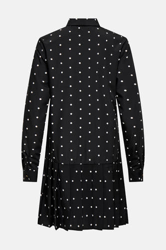 Robe noire avec des manches longues de ONLY, dotée de taches blanches et de plis.