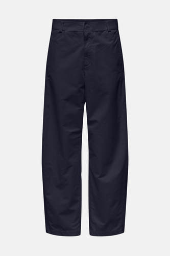 Chino bleu d'ONLY, avec jambes larges et une fermeture simple.