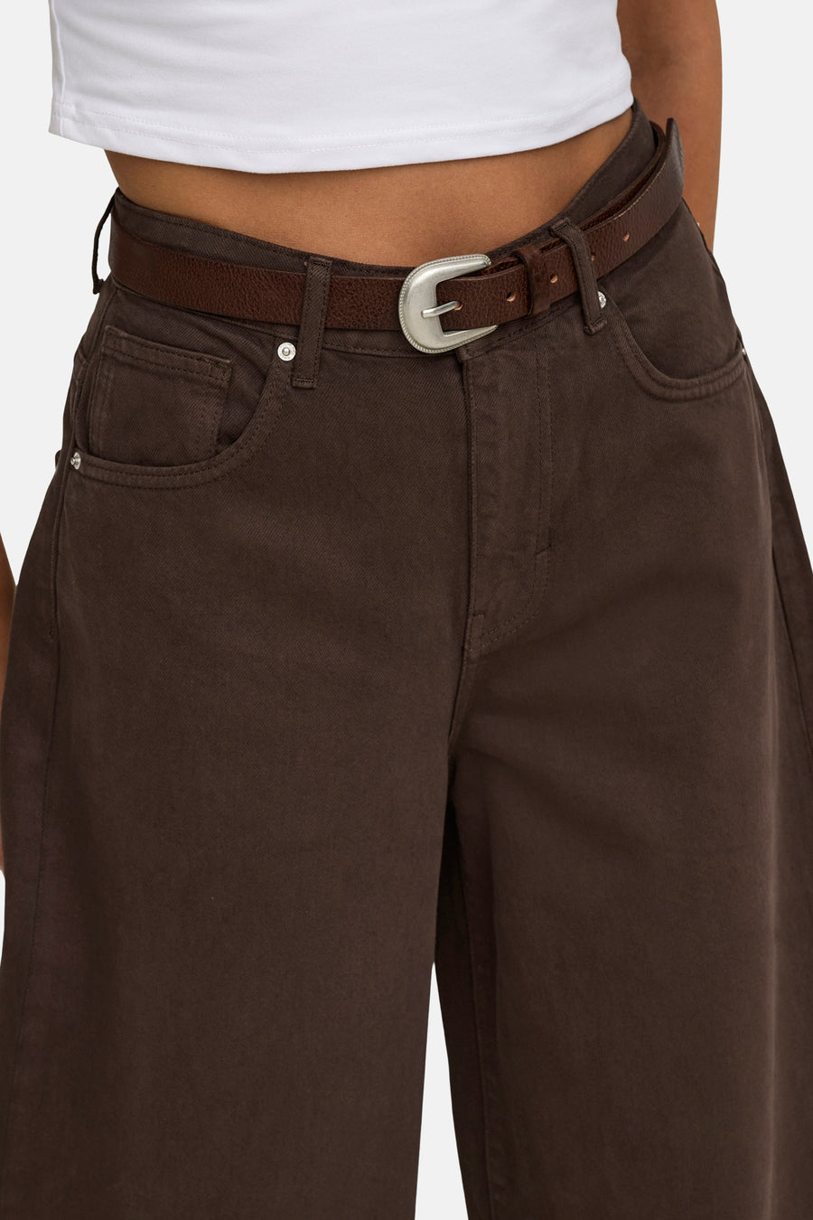 Broek - Dark Brown Denim