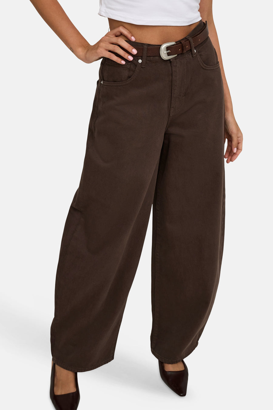 Broek - Dark Brown Denim