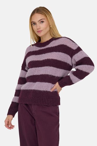 Pull à col rond - violet - ONLY®