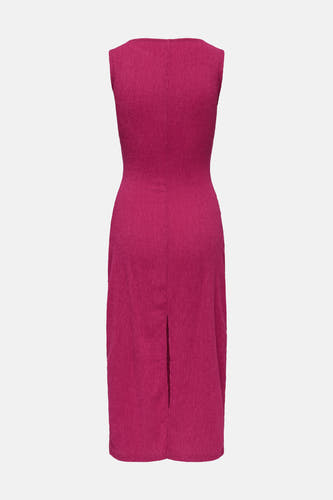 Roze mouwloos kleedje van ONLY® met textuur en een split aan de achterkant.