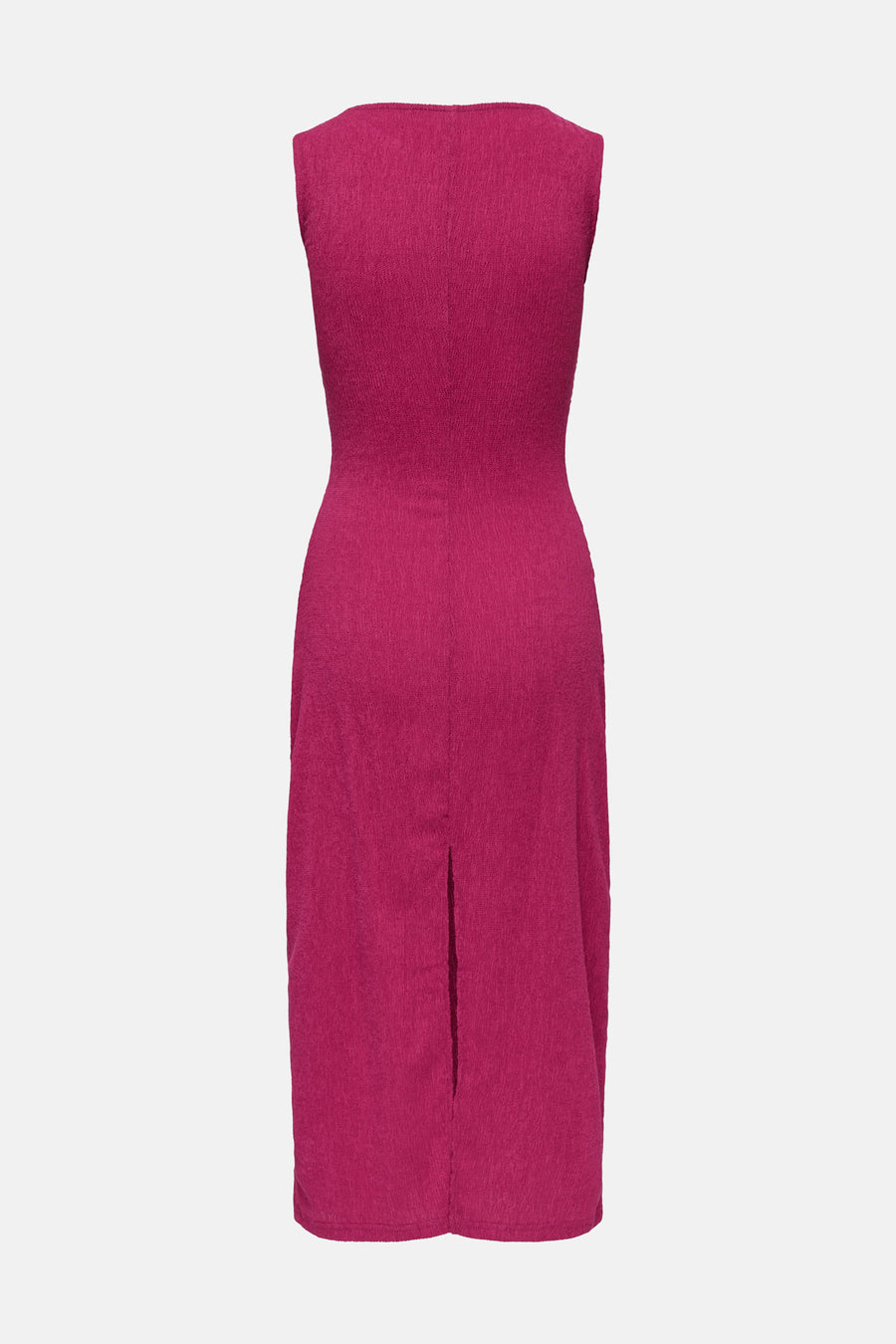 Roze mouwloos kleedje van ONLY® met textuur en een split aan de achterkant.