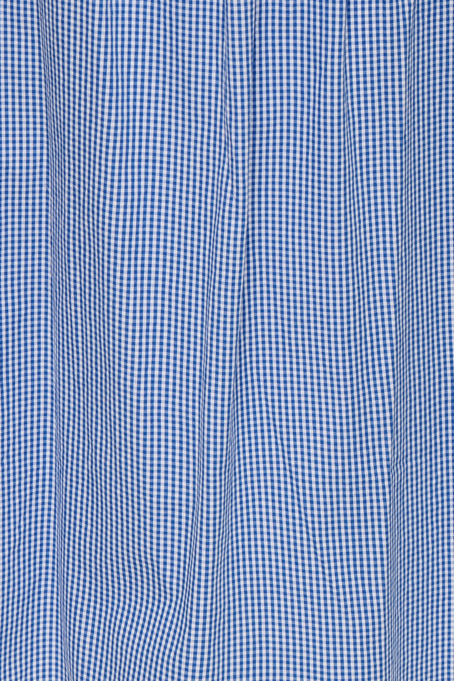 Blauwe lange rok van ONLY® met blauw-wit ruitjespatroon en plooien.