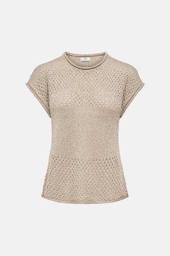 Pulls met korte mouwen beige - JDY