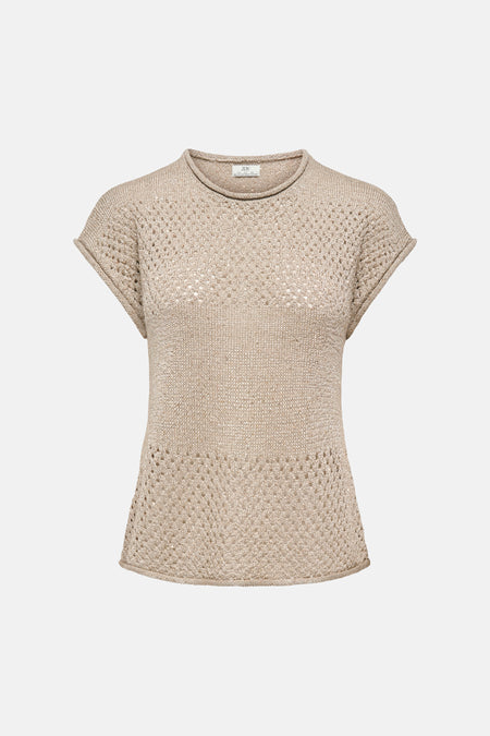 Pulls met korte mouwen beige - JDY