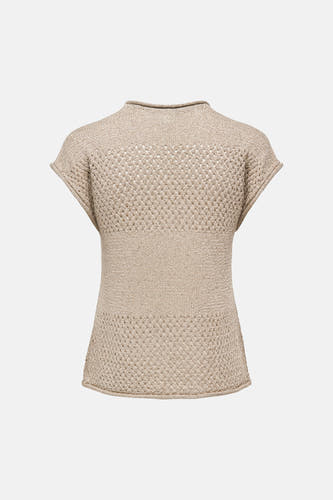 Pulls met korte mouwen beige - JDY