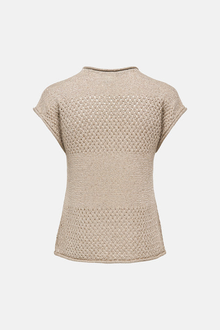 Pulls met korte mouwen beige - JDY