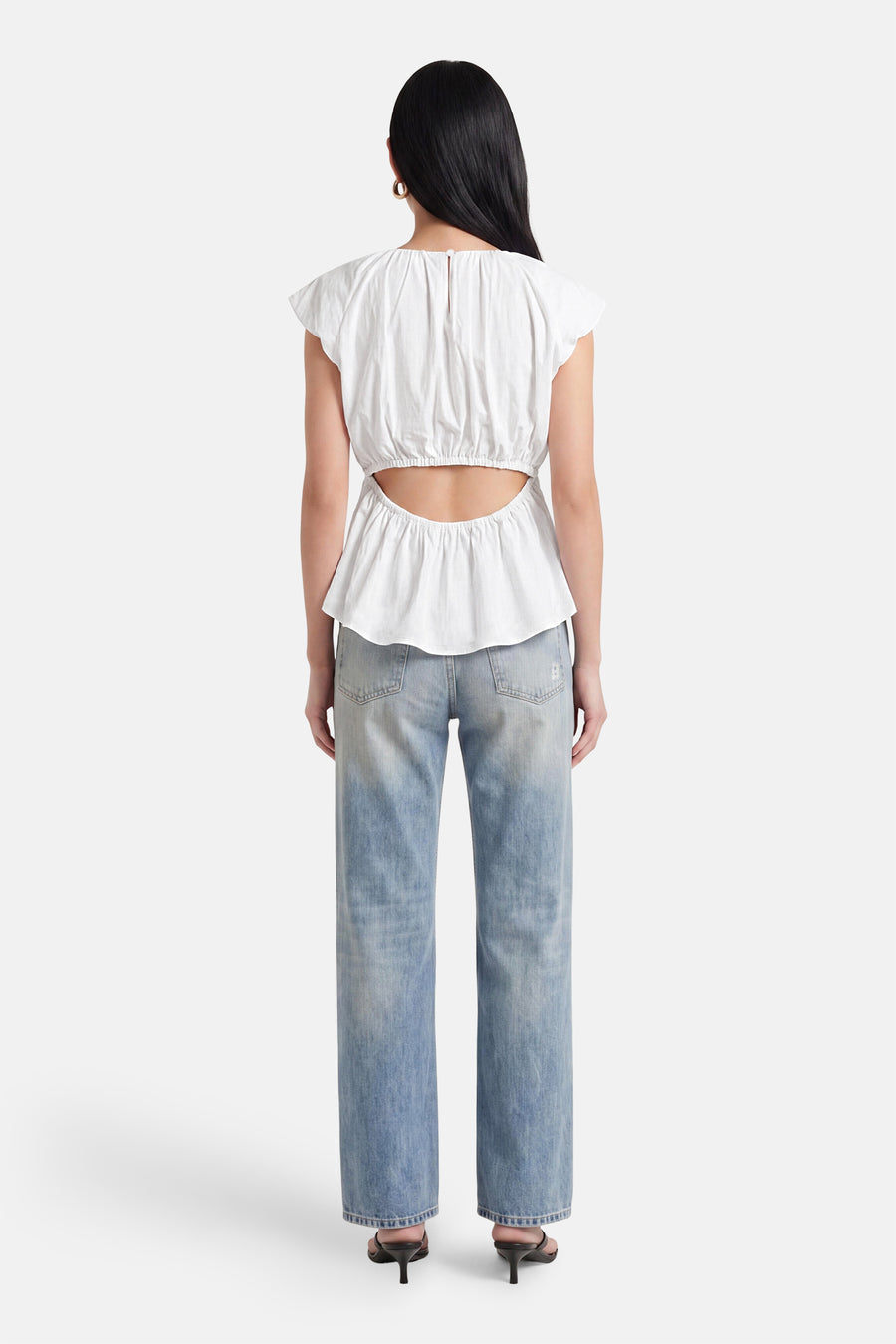 Blouse à manches courtes - blanc