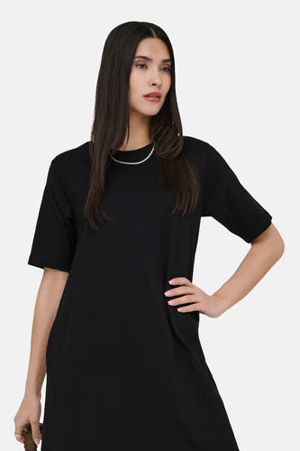 Kleedje met korte mouwen - zwart