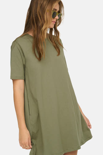 Kleedje met korte mouwen - Kaki