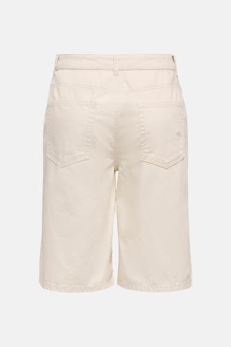 Beige Bermuda shorts van ONLY® met achterzakken, rechte pasvorm, achterkant weergave