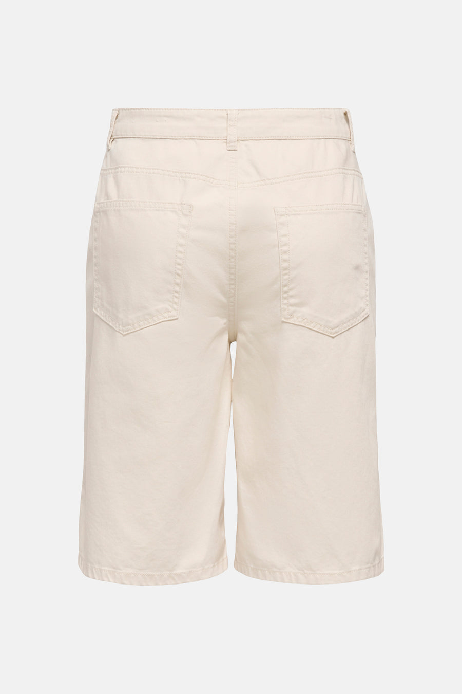 Beige Bermuda shorts van ONLY® met achterzakken, rechte pasvorm, achterkant weergave
