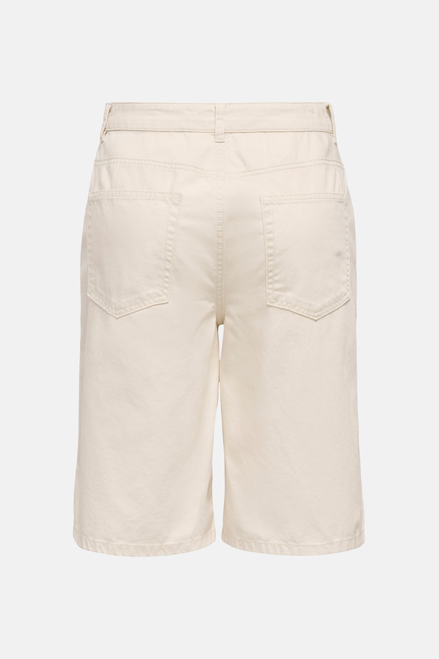Beige Bermuda shorts van ONLY® met twee achterzakken, rechte pasvorm, achterkant weergave