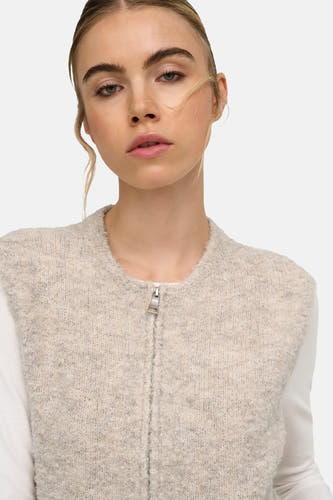 Dames tops pull zonder mouw Écru - ONLY®