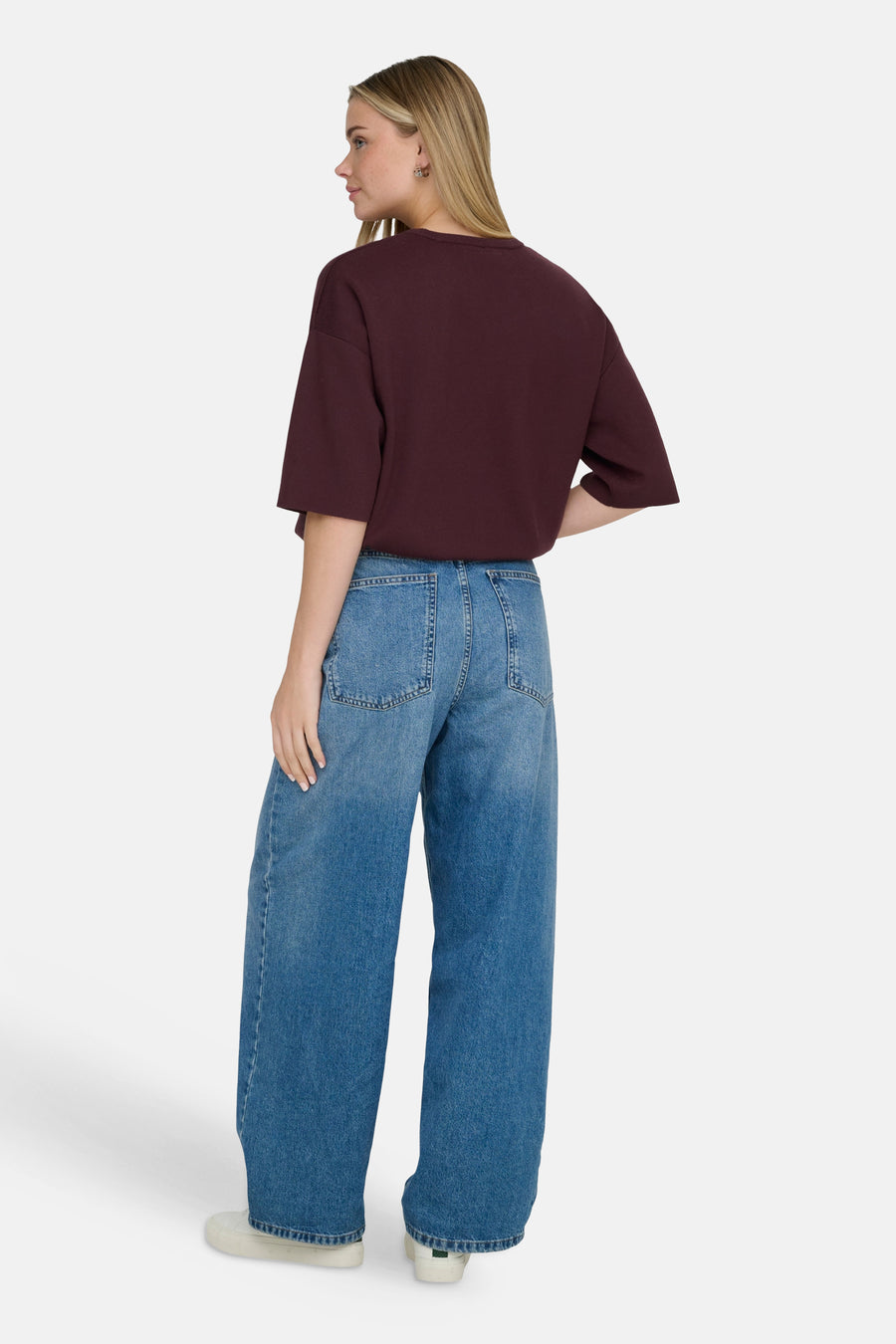 Trui met ronde hals bordeaux - ONLY®