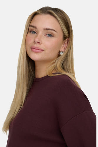 Trui met ronde hals bordeaux - ONLY®