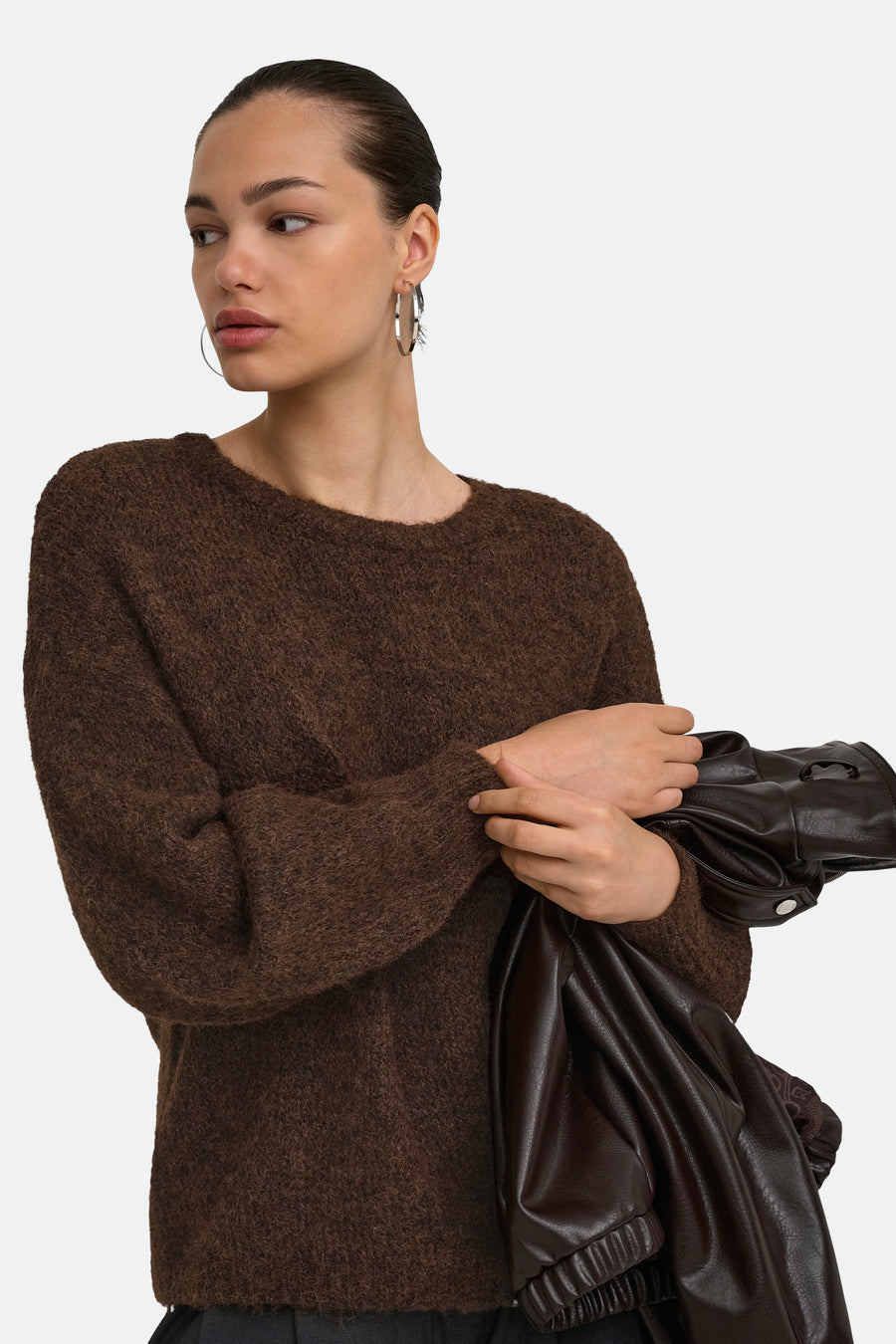 Pull col O brun - ONLY®