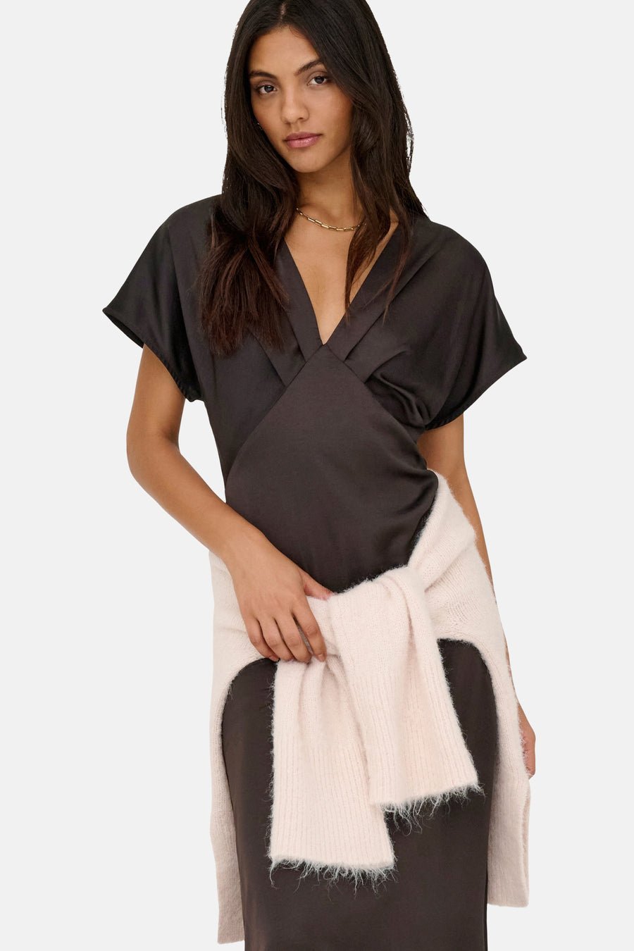 Kleedje met korte mouwen - bruin - JDY