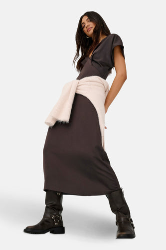 Kleedje met korte mouwen - bruin - JDY