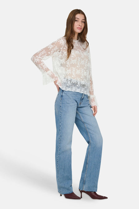 Blouse met lange mouwen - wit