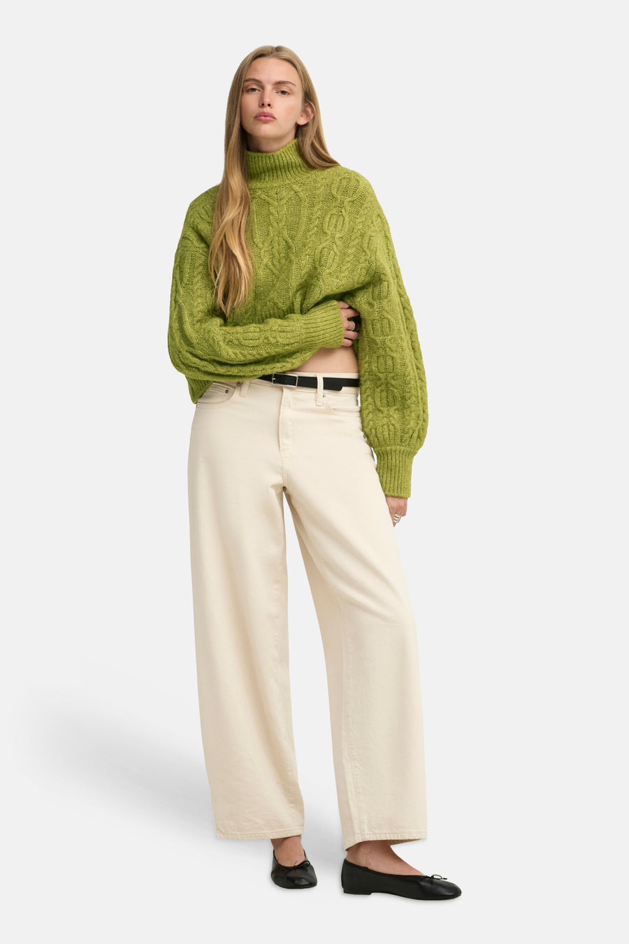 Trui met rolkraag groen - ONLY®