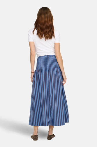 Jupe bleue de ONLY, avec des rayures verticales et une taille élastique.