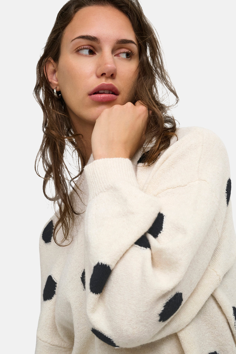 Pull col O Écru - ONLY®