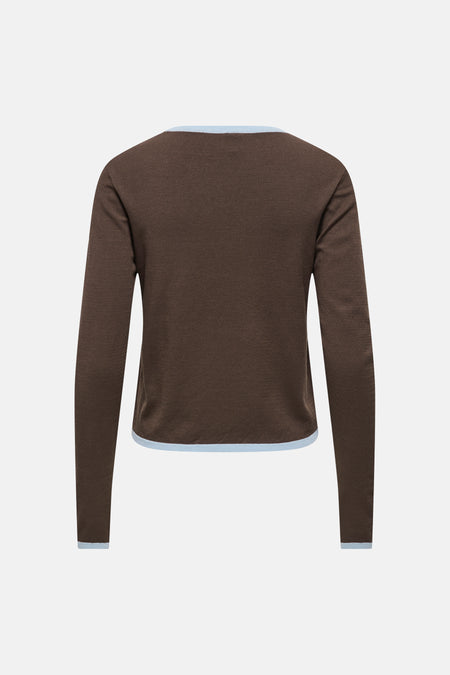 Pull col O brun - ONLY®