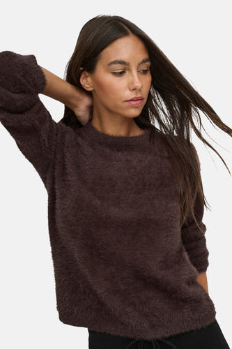 Trui met ronde hals bruin - JDY