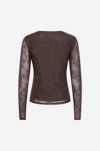 T-shirt (lange mouwen) bruin - JDY