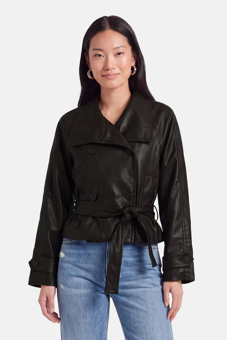 Veste en similicuir - brun