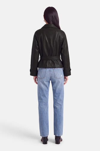 Veste en similicuir - brun
