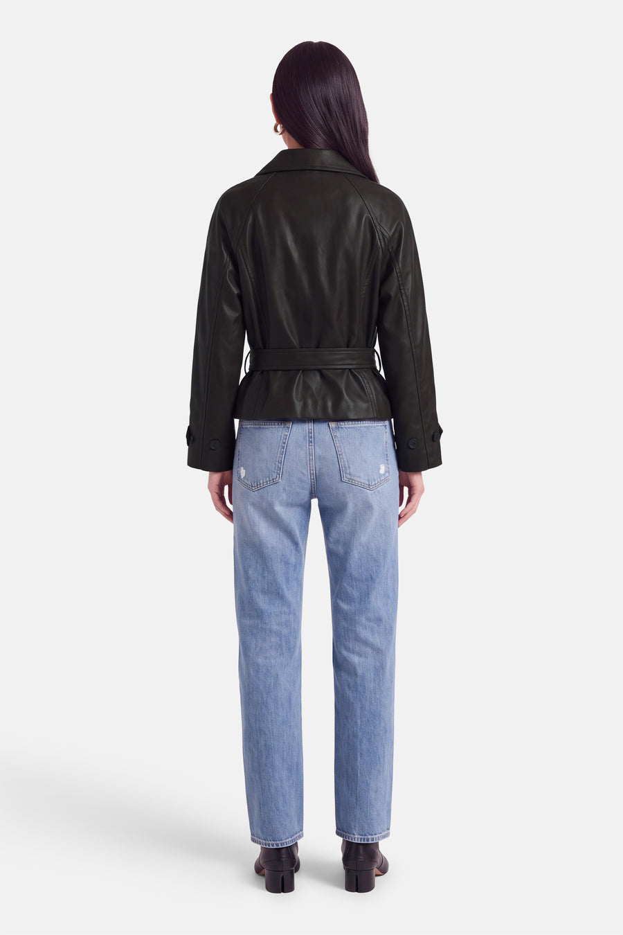 Veste en similicuir - brun
