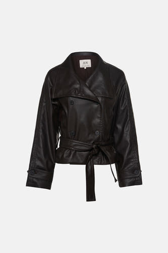 Veste en similicuir - brun