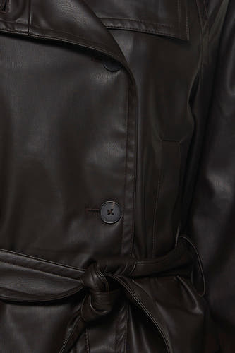 Veste en similicuir - brun