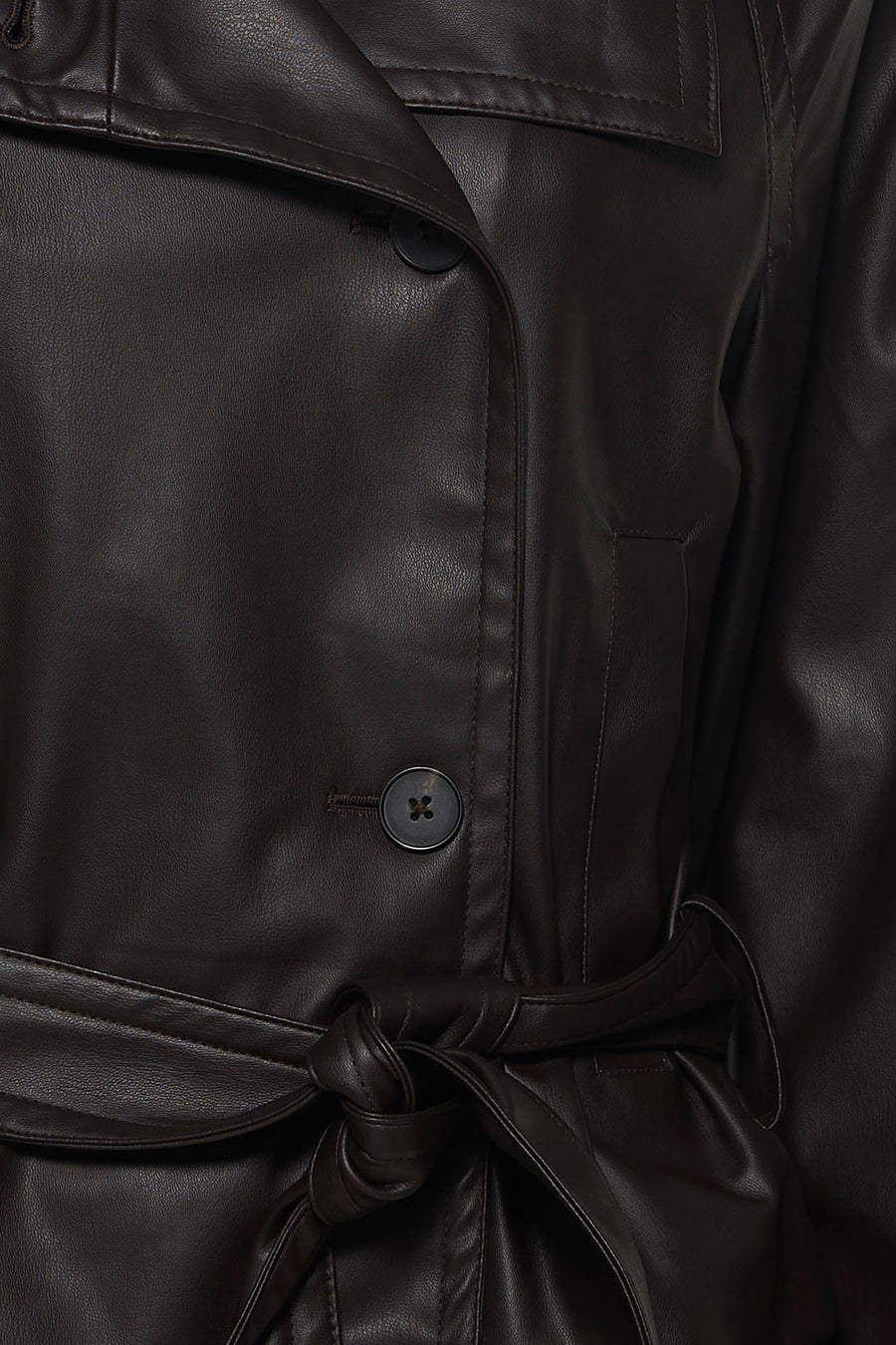 Veste en similicuir - brun