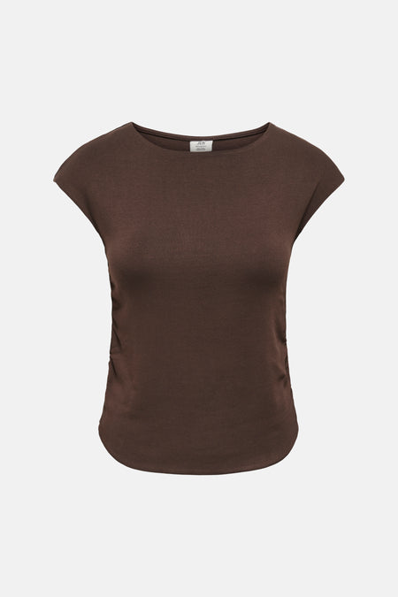 Top (korte mouwen) bruin - JDY