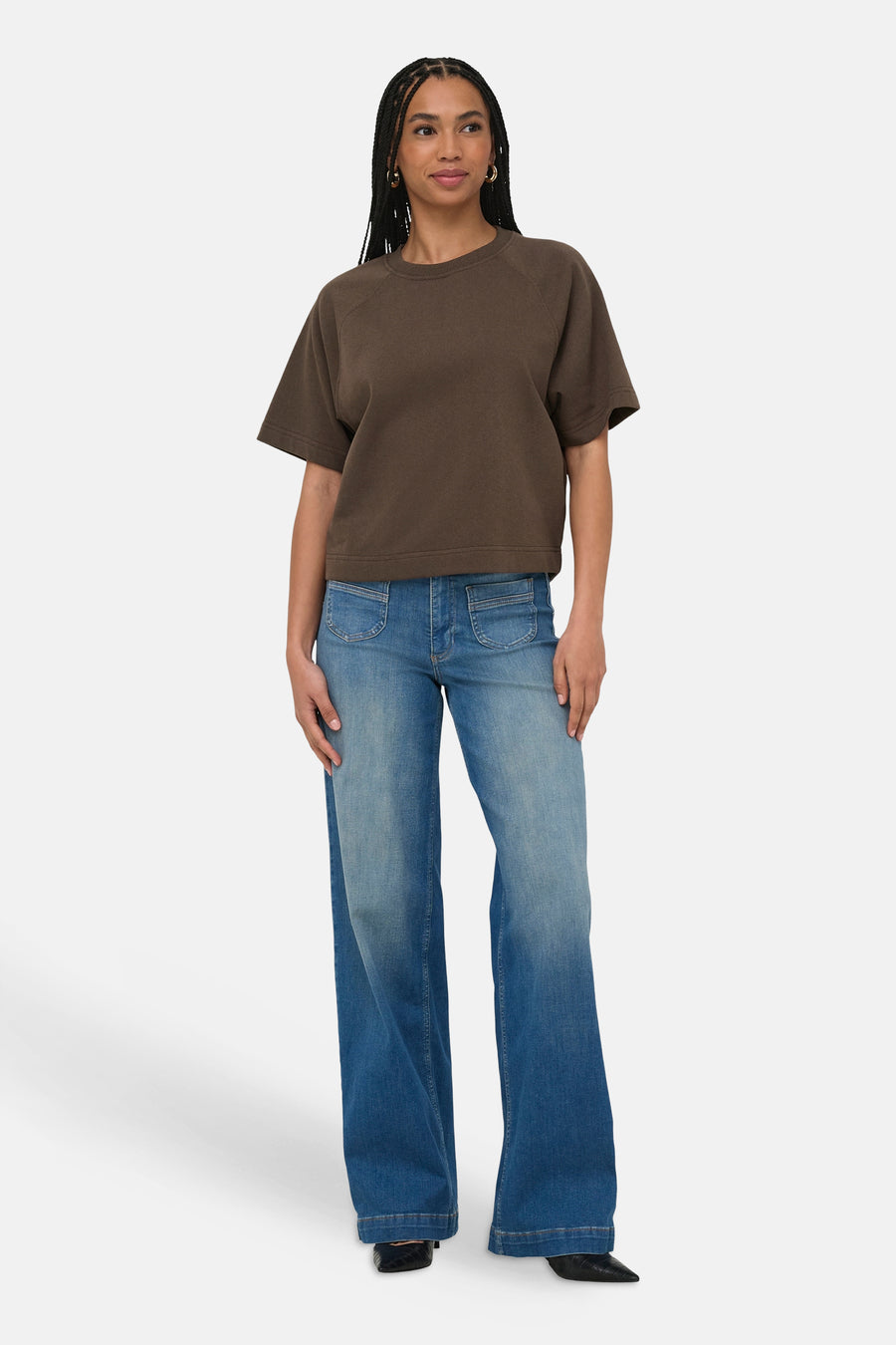 Top uni manche courte brun - ONLY®