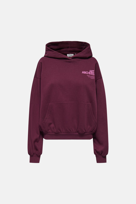 Sweat à capuche rouge - ONLY®