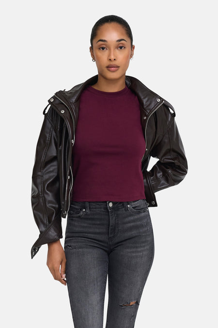 Top uni manche courte rouge - ONLY®
