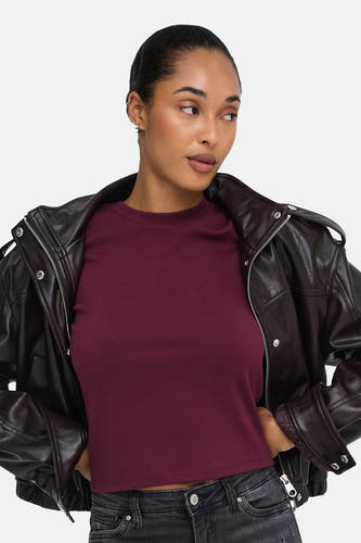 Top uni manche courte rouge - ONLY®
