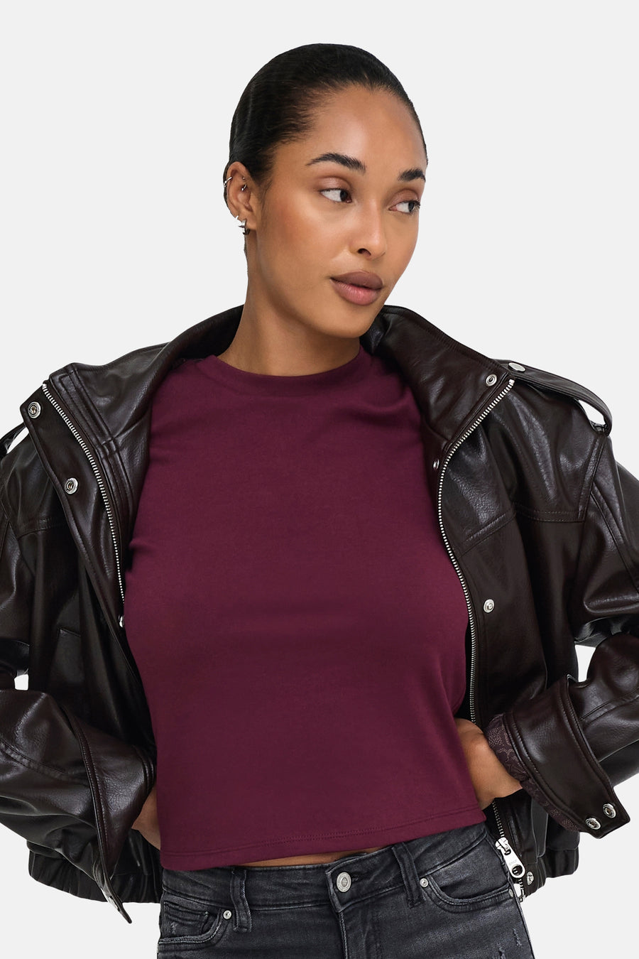 Top uni manche courte rouge - ONLY®