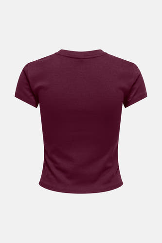 Top uni manche courte rouge - ONLY®