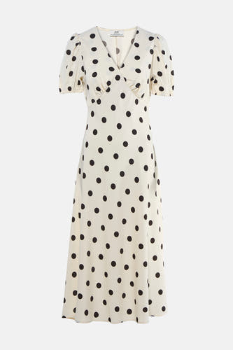 Kleedje met korte mouwen - ecru