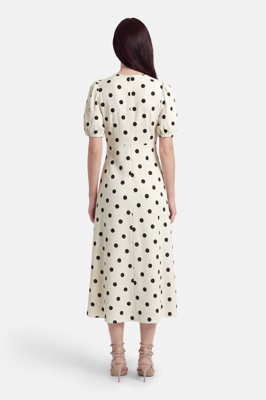 Kleedje met korte mouwen - ecru